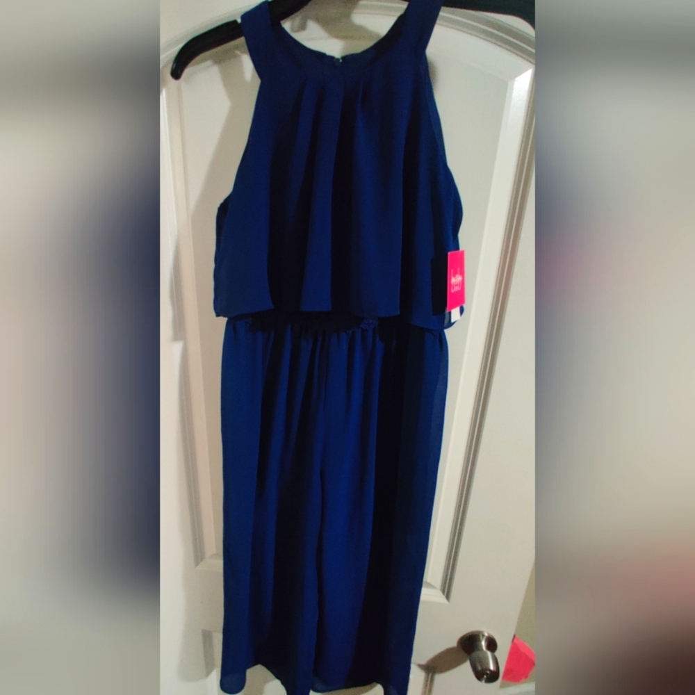 By & By Girl Navy Dressy Jumpsuit Size 12